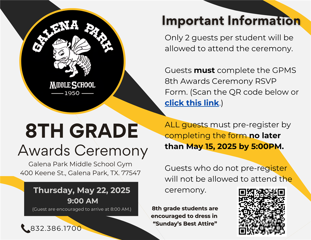  Save the Date - 8th Grade Ceremony 